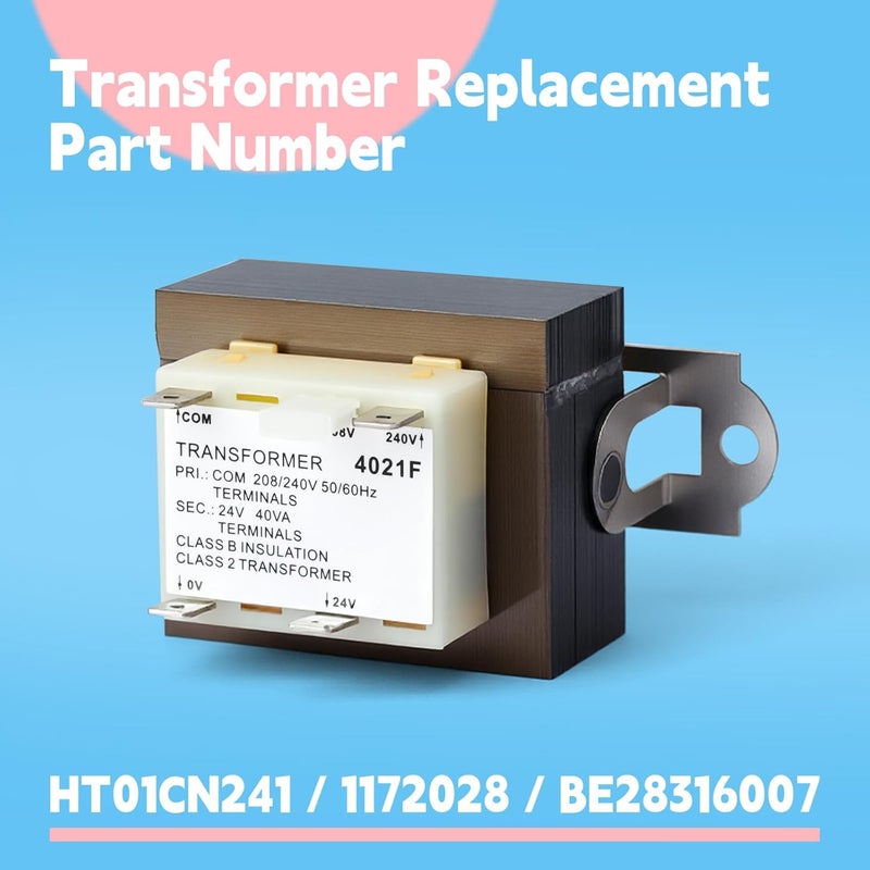GLOXTED HT01CN241 Transformer 208/240V to 24V 40VA Compatible with Carrier Payne SmartComfort Replacement for ICP Heil for Tempstar for Comfortmaker for Arcoaire HVAC Replace 1172028 BE28316007 - Image 2